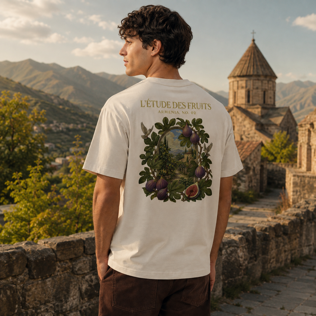  L'Étude des Fruits Armenia No. 02 fig garden back graphic heavyweight tee