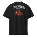  Back graphic of pomegranate botanical illustration on black streetwear tee