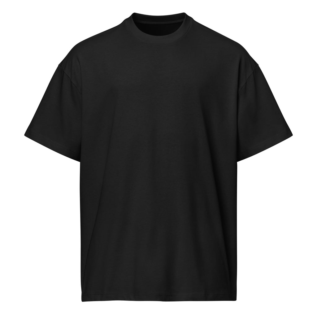  Front view of Armenia No. 01 pomegranate boxy tee in black