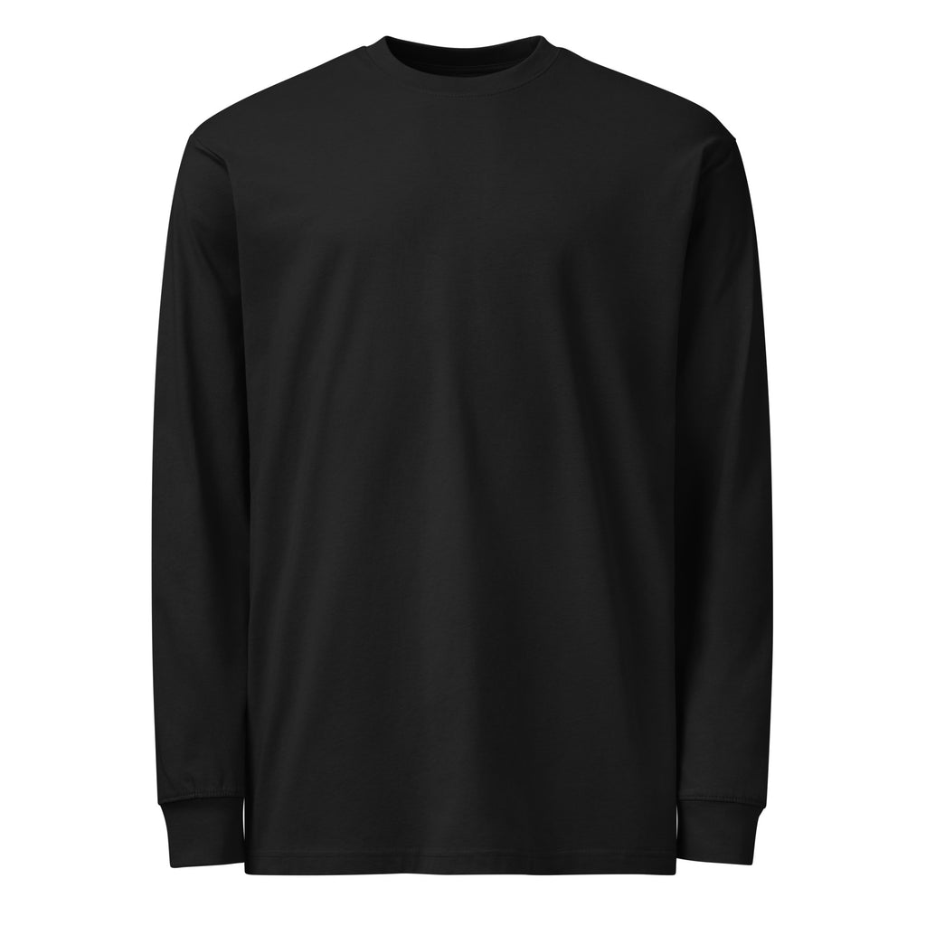 Front view of Armenia No. 01 long sleeve tee in black